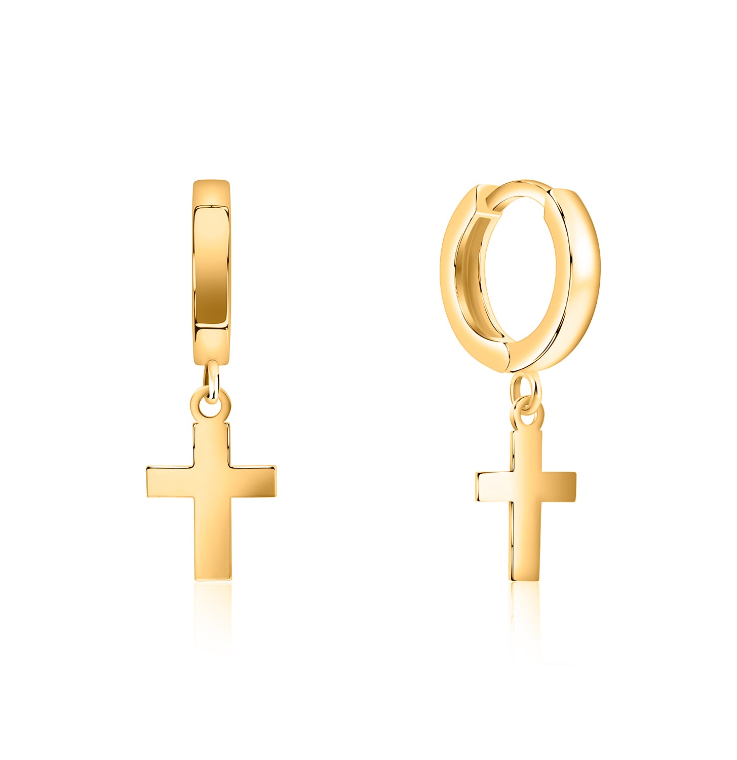 Pendientes.Plata 925 doradaCruz
