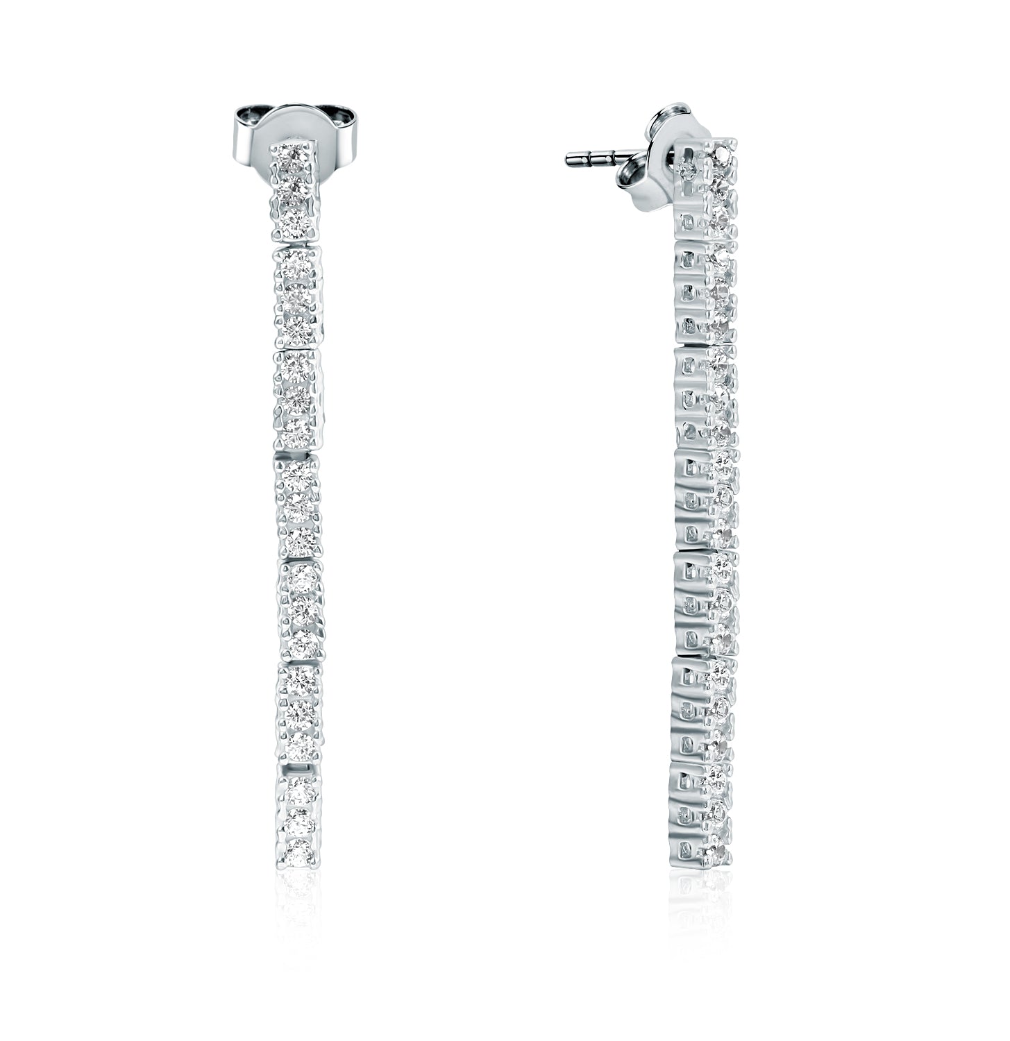 Pendientes.Plata 925 rodiada.1 tira.