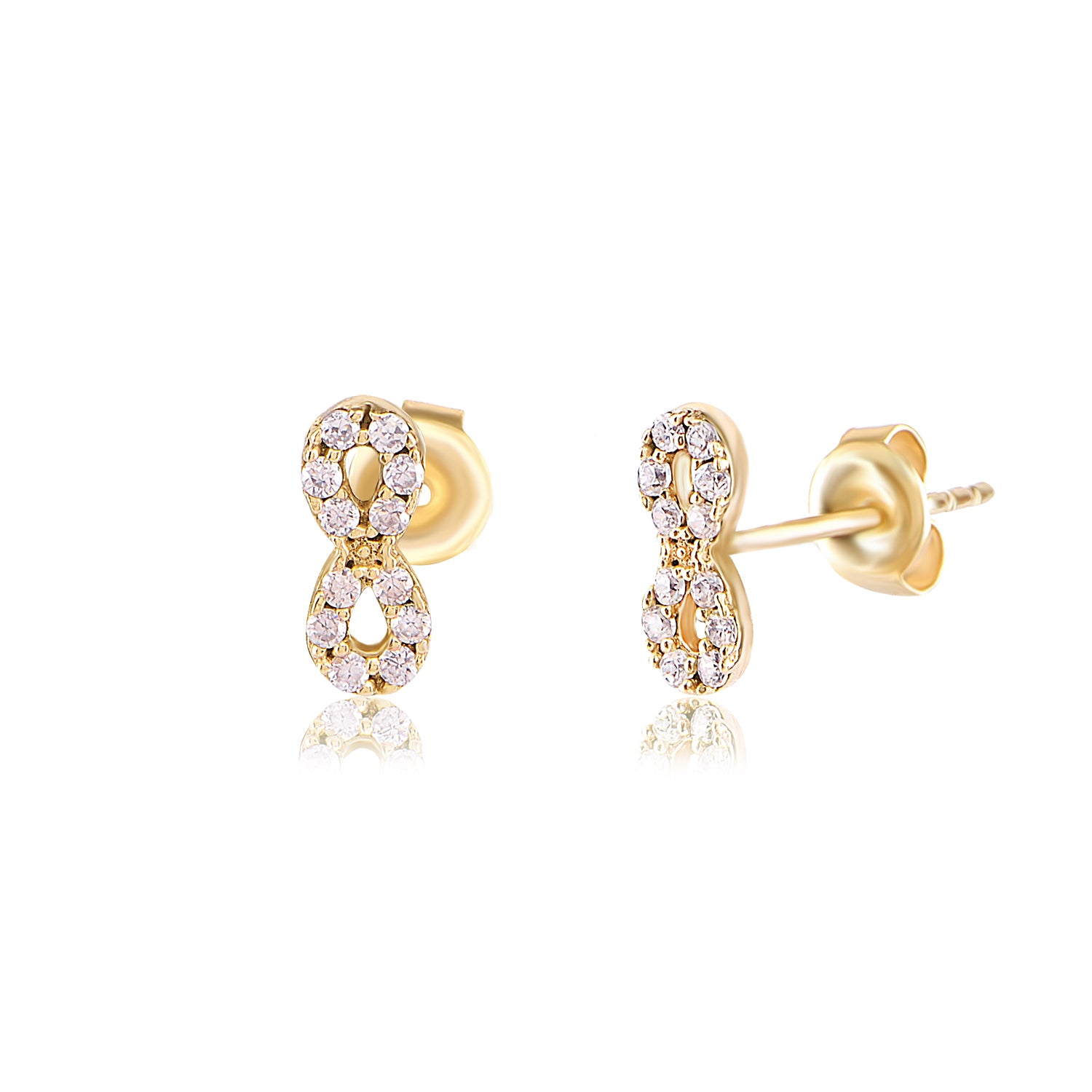 Pendientes.Plata.Infinito.Dorado blanc0.