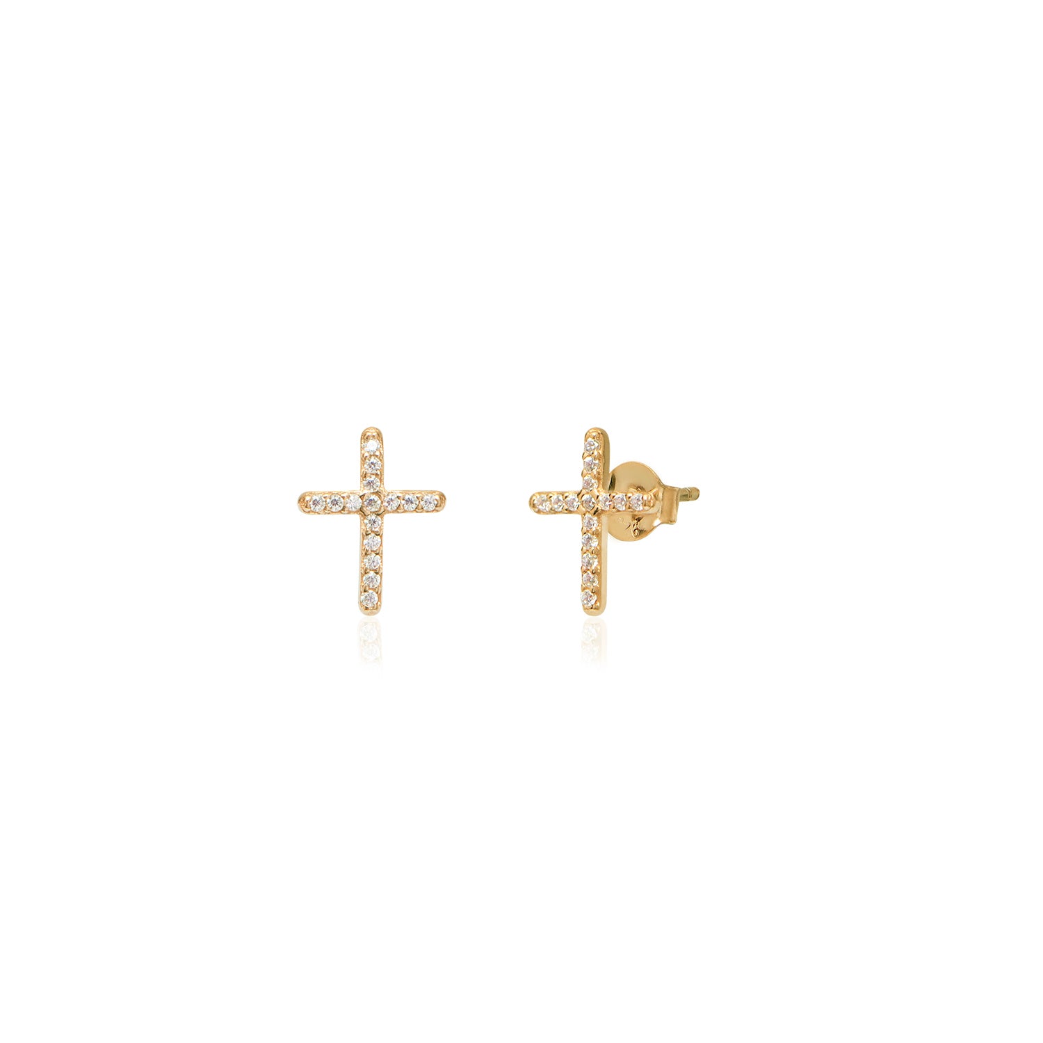 Pendientes.Plata Cruz piedras.Dorado blanco.