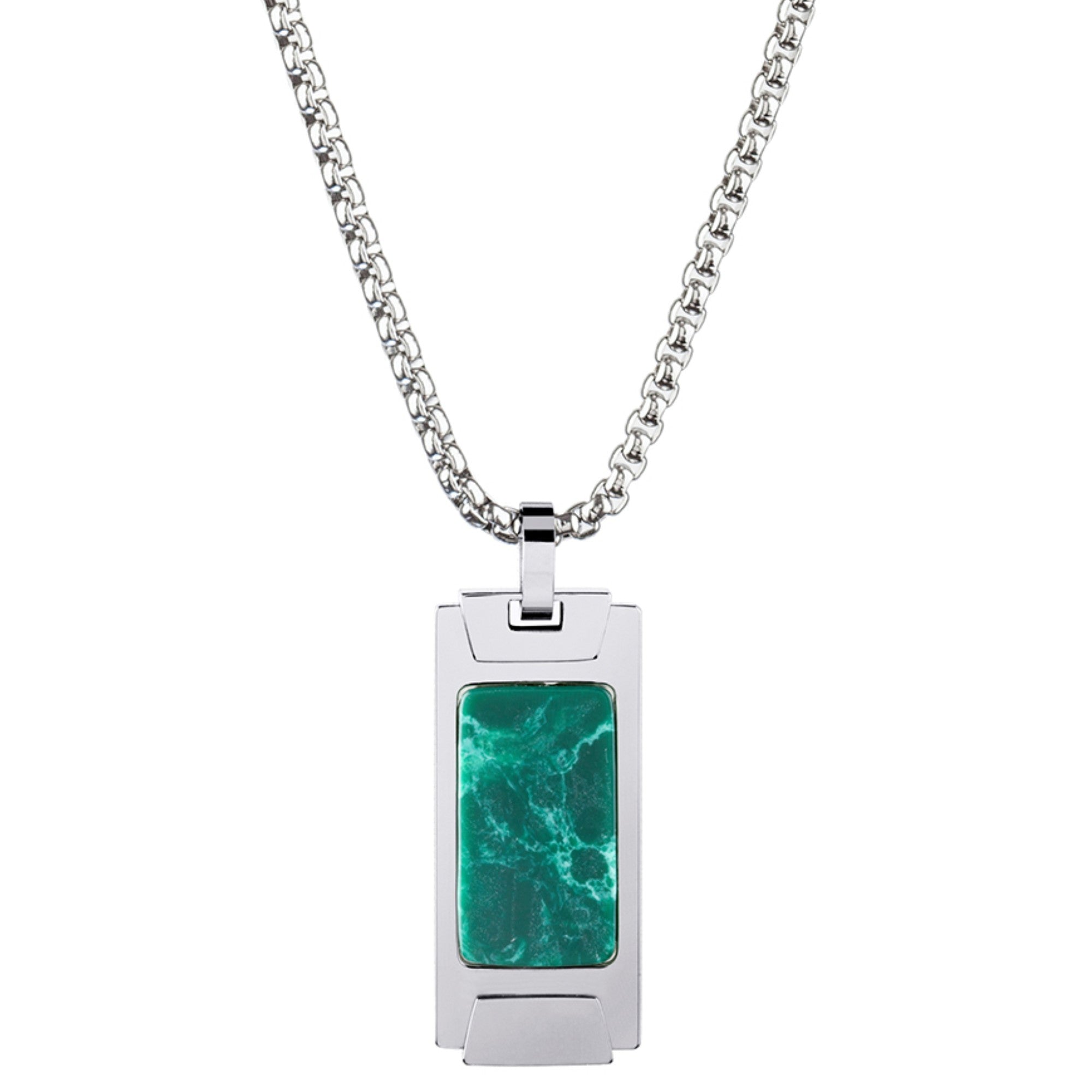 Collar Acero Verde