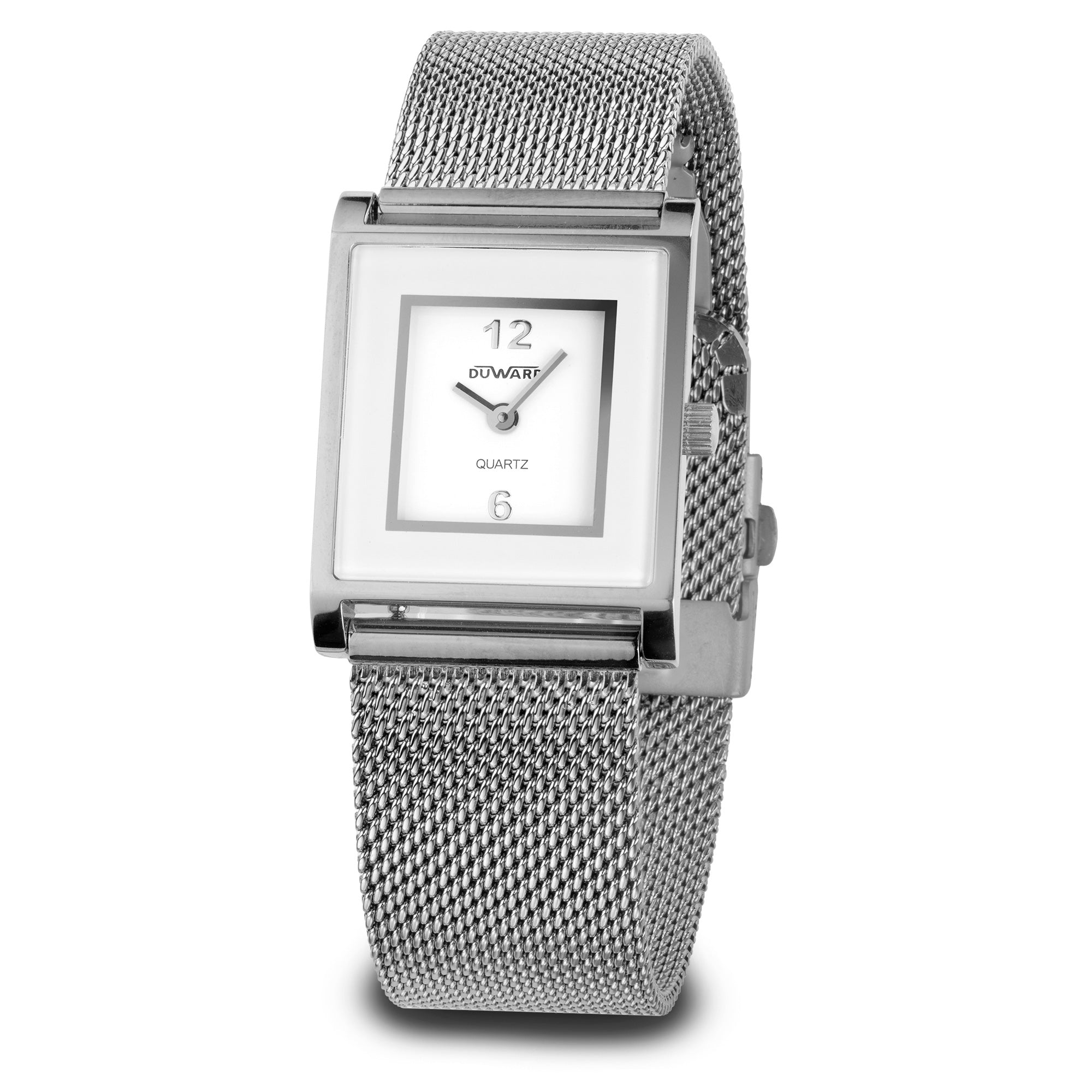 Reloj señora malla acero esfera blanca