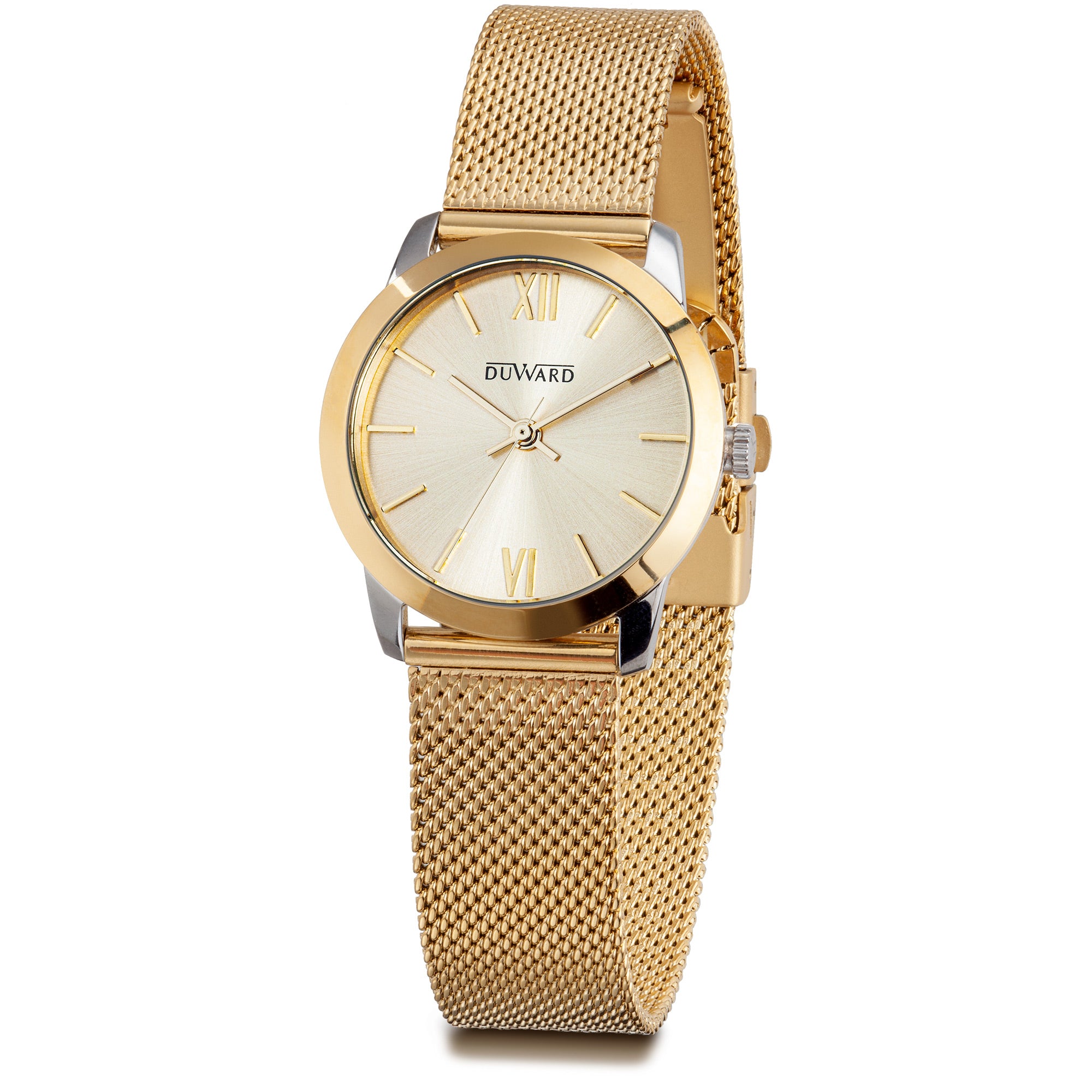 Reloj de Mujer Elegante caja acero IP dorado