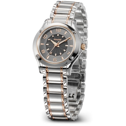 Reloj de Mujer Elegante caja acero IP rosada