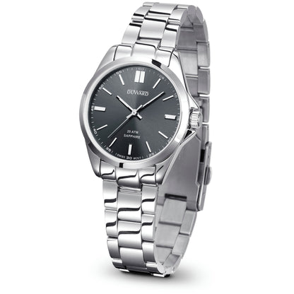 Reloj de Mujer Elegante caja acero movimiento suizo 20 Atm negro