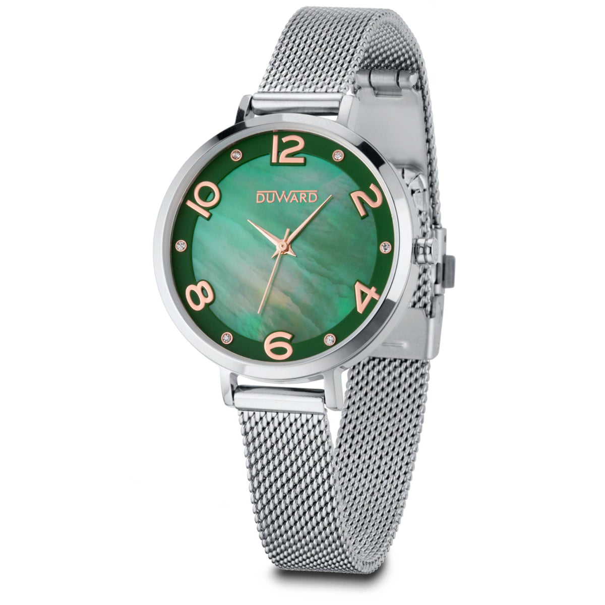 Señora.Brazalete 12/caja acero.3Agu.Verde rosado.