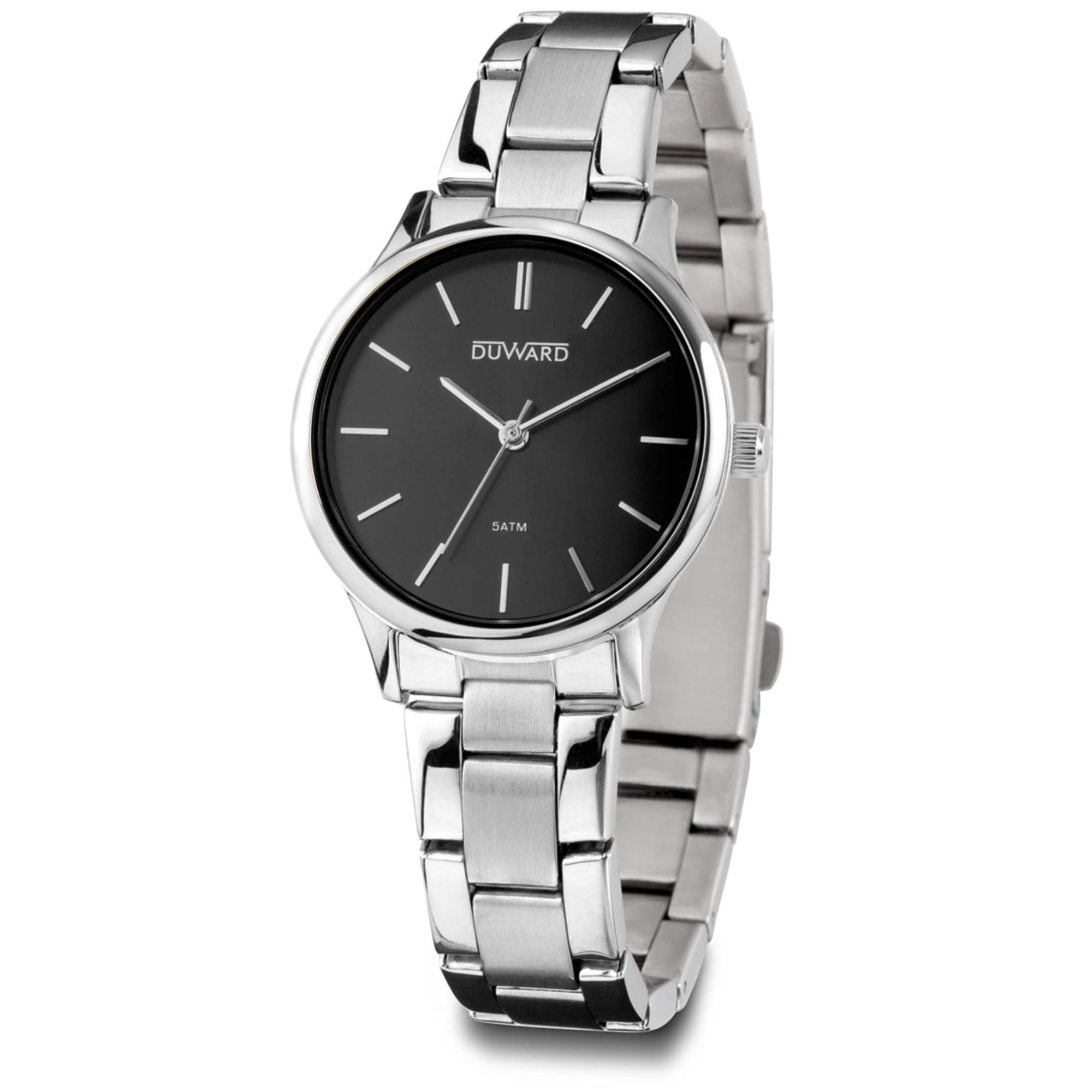 Reloj de Señora Brazalete acero esfera negra