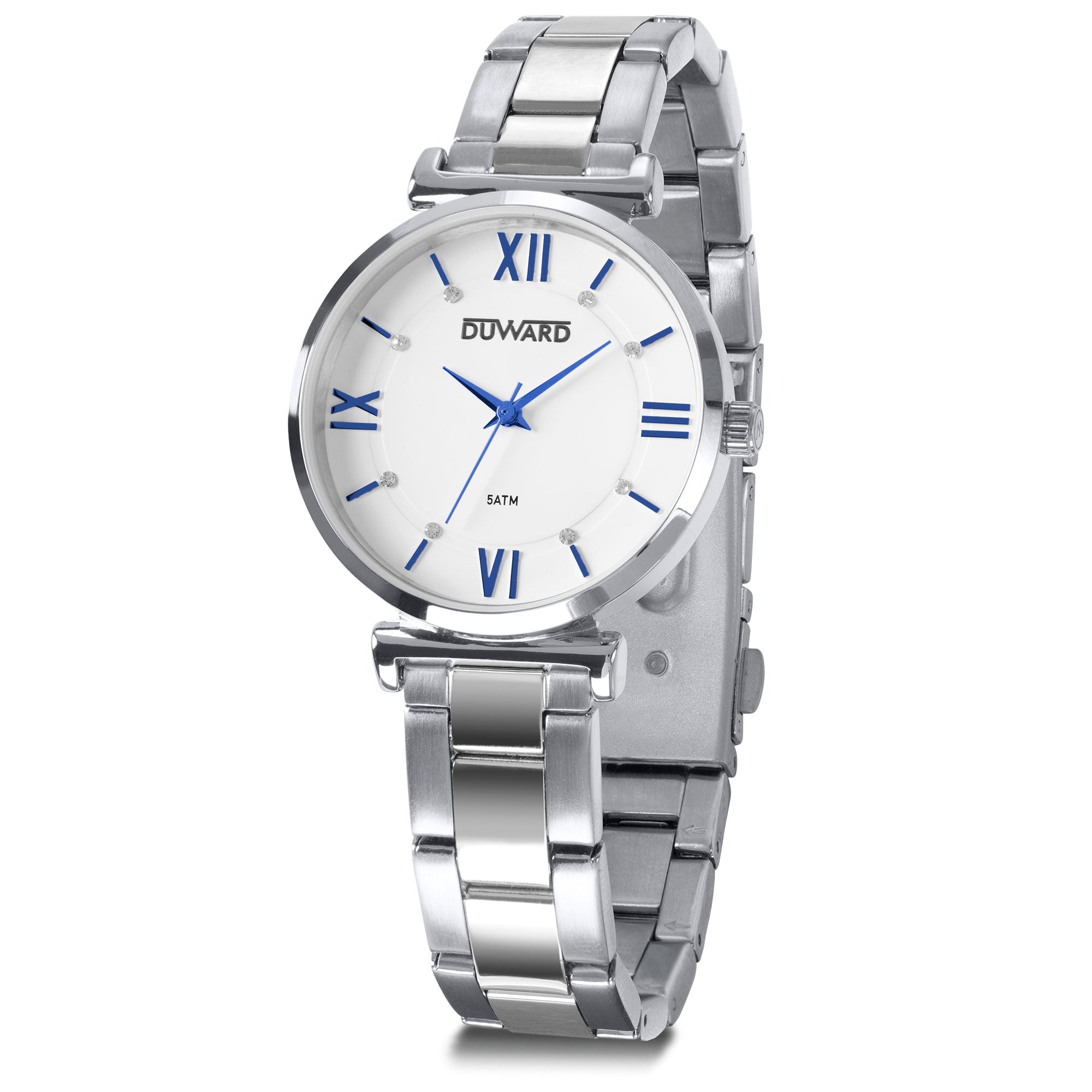 Reloj de señora brazalete acero esfera azul