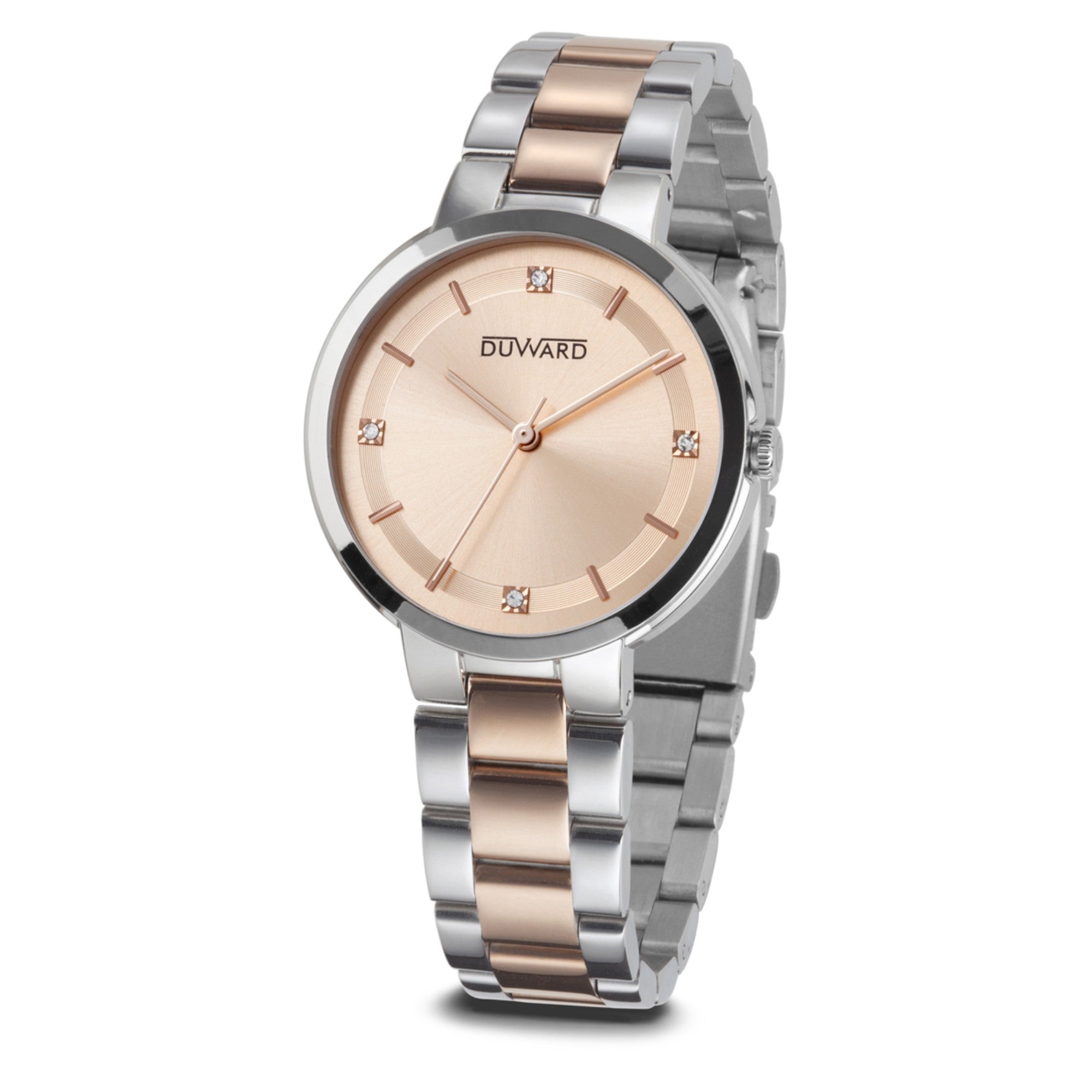 Reloj Mujer Informal caja acero IP rosada esfera rosada brazalete