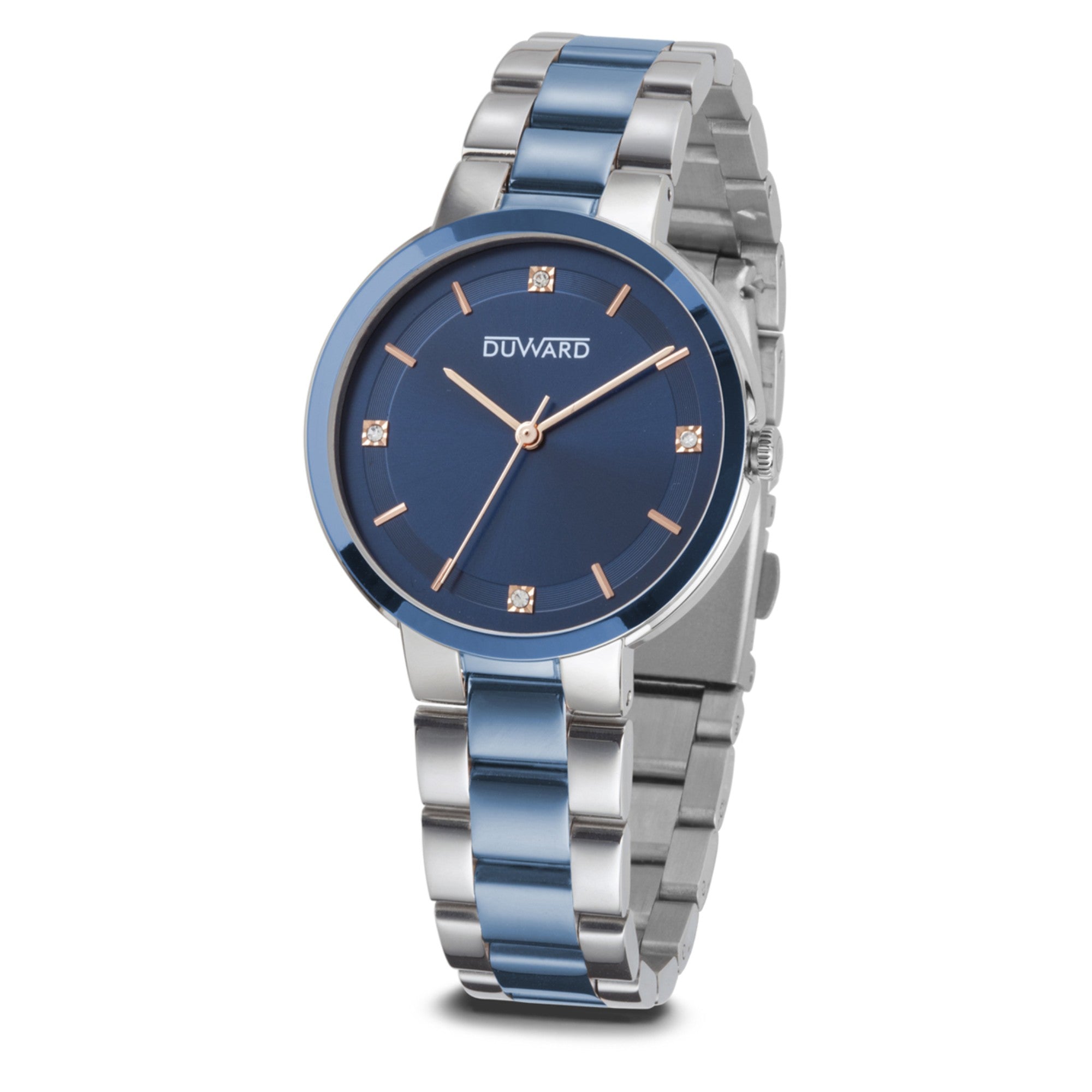 Reloj Mujer Informal caja acero IP azul esfera azu l brazalete acero