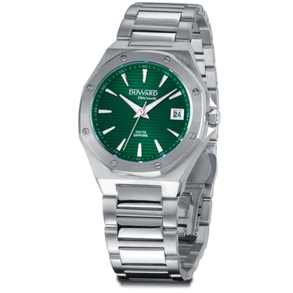 Reloj caja de acero, 10 Atm, cristal zafiro, brazalete de acero, movimiento cuarzo