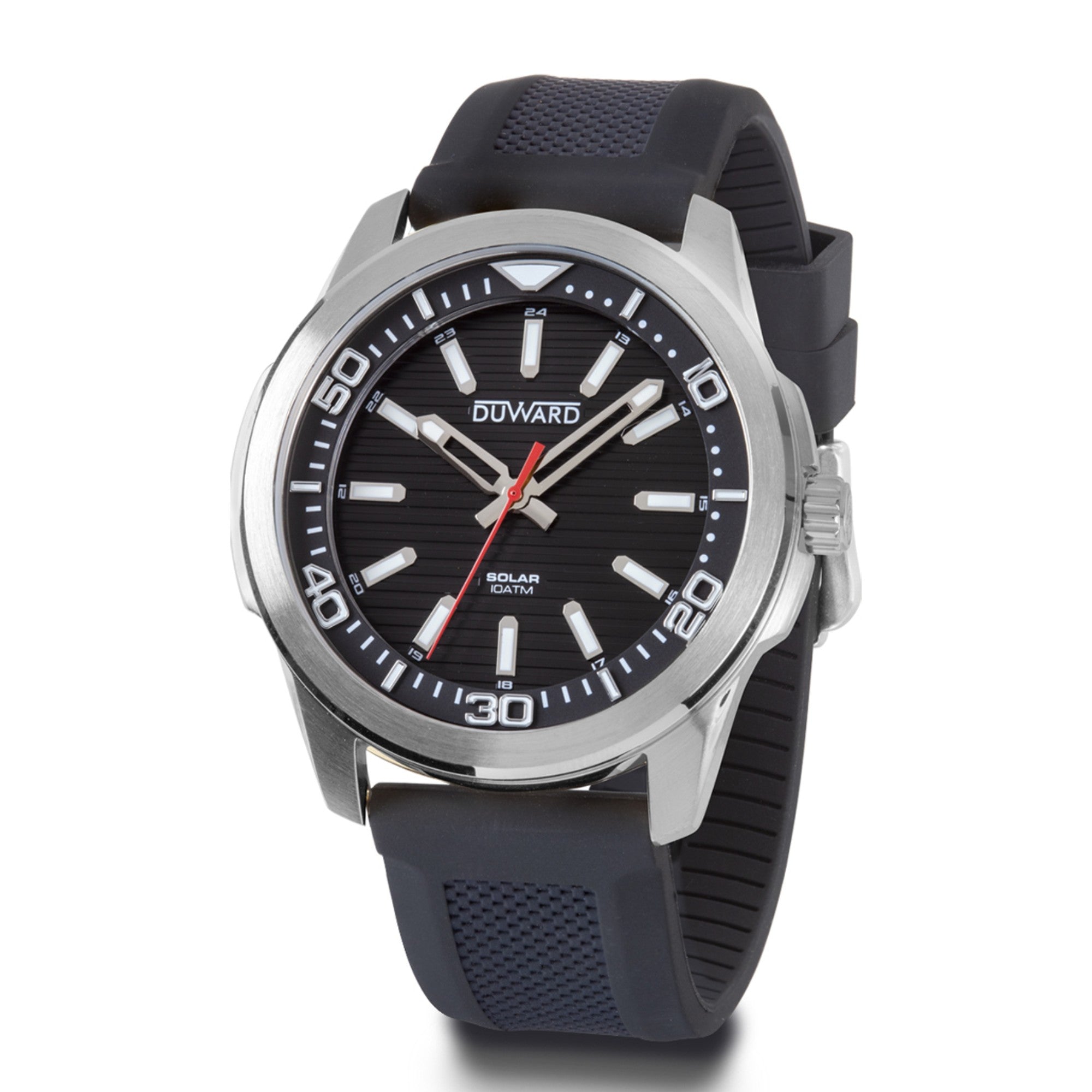 Reloj Solar de Caballero Correa silicona Caja acero