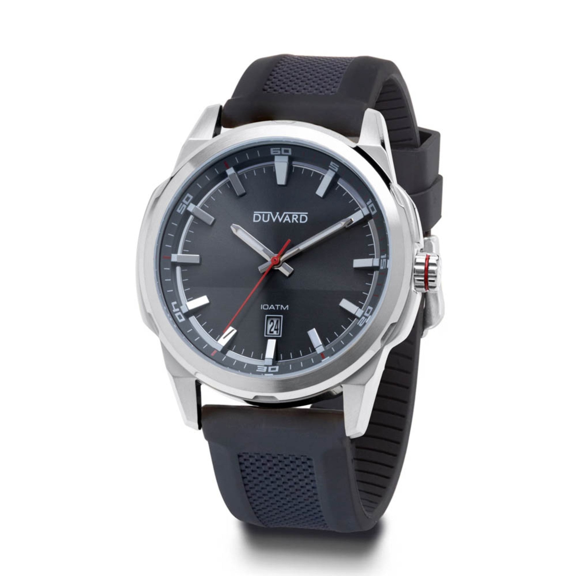 Reloj de Caballero Correa y Caja acero 3 Agujas esfera gris
