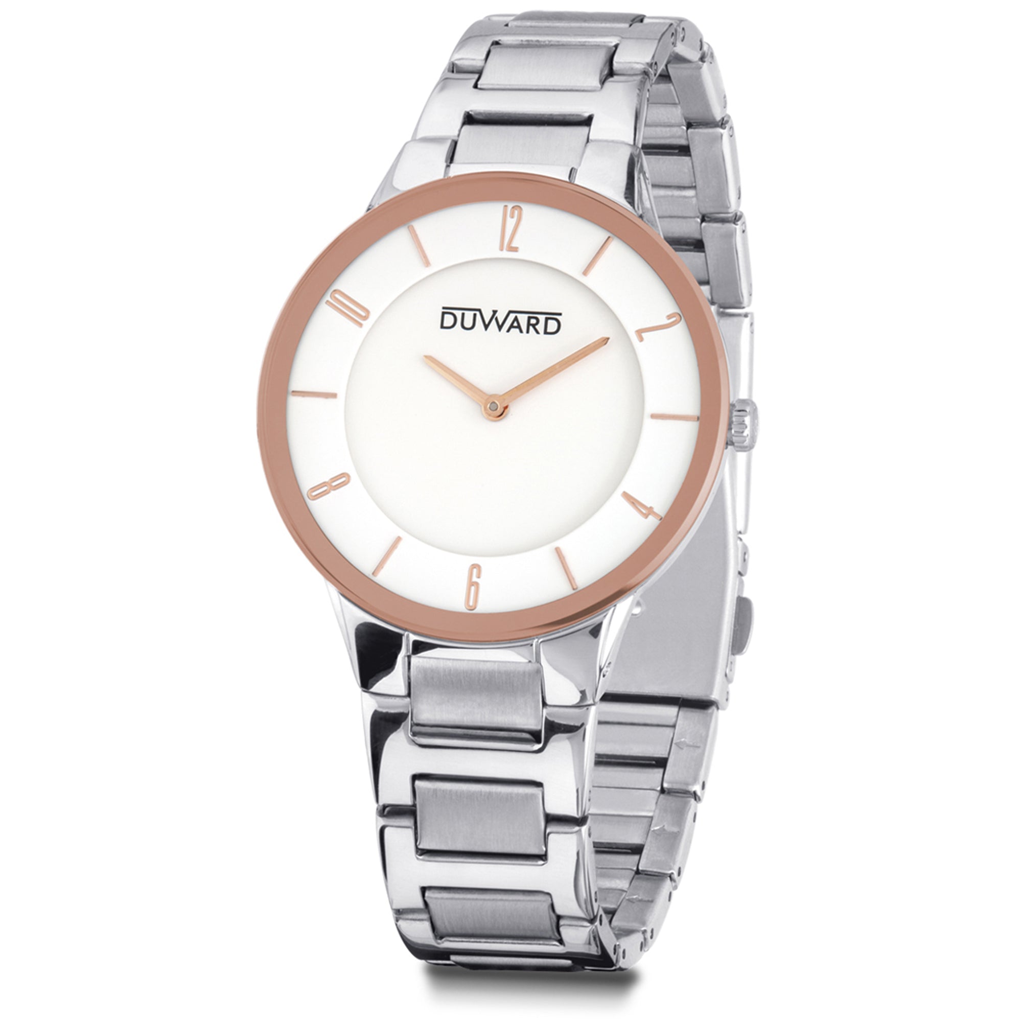 Reloj de hombre extraplano de acero e bisel de cristal