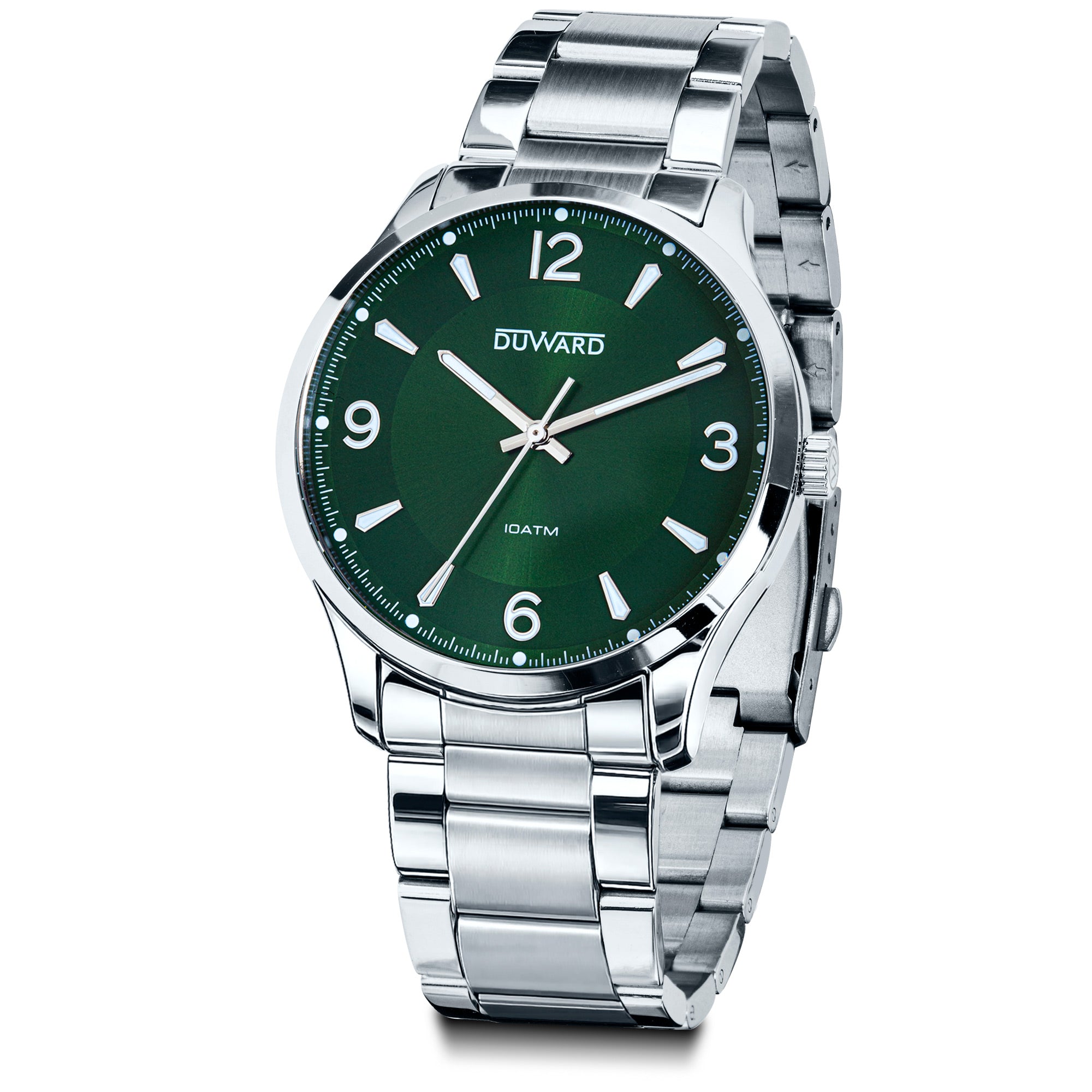 Reloj de caballero caja acero esfera verde brazale te acero