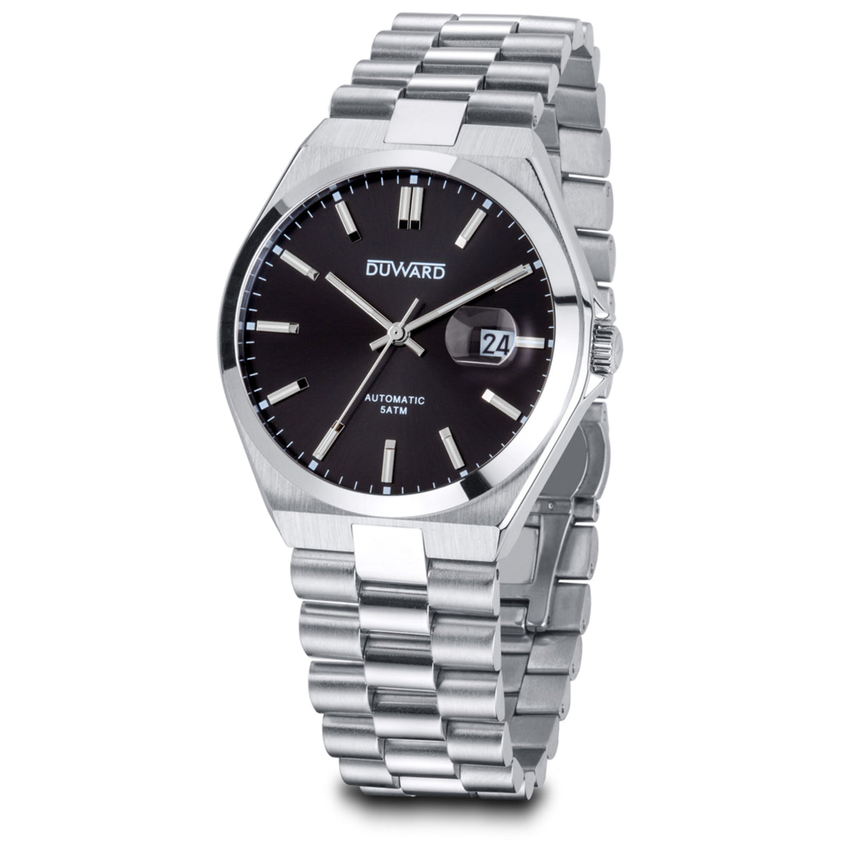Reloj de acero con cristal mineral acabado zafiro 5 atm y  con movimiento automático