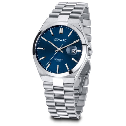 Reloj de acero con cristal mineral acabado zafiro 5 atm y  con movimiento automático