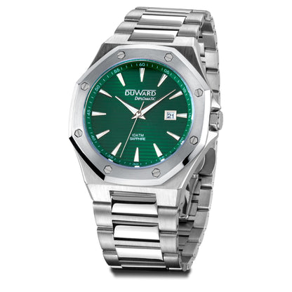 Reloj caja de acero 10 Atm, cristal zafiro, brazalete de acero, movimiento cuarzo
