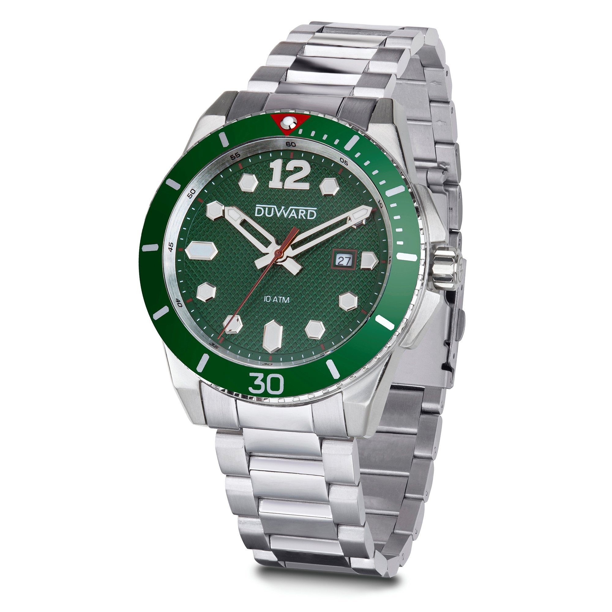 Reloj de hombre caja y armis de acero esfera verde