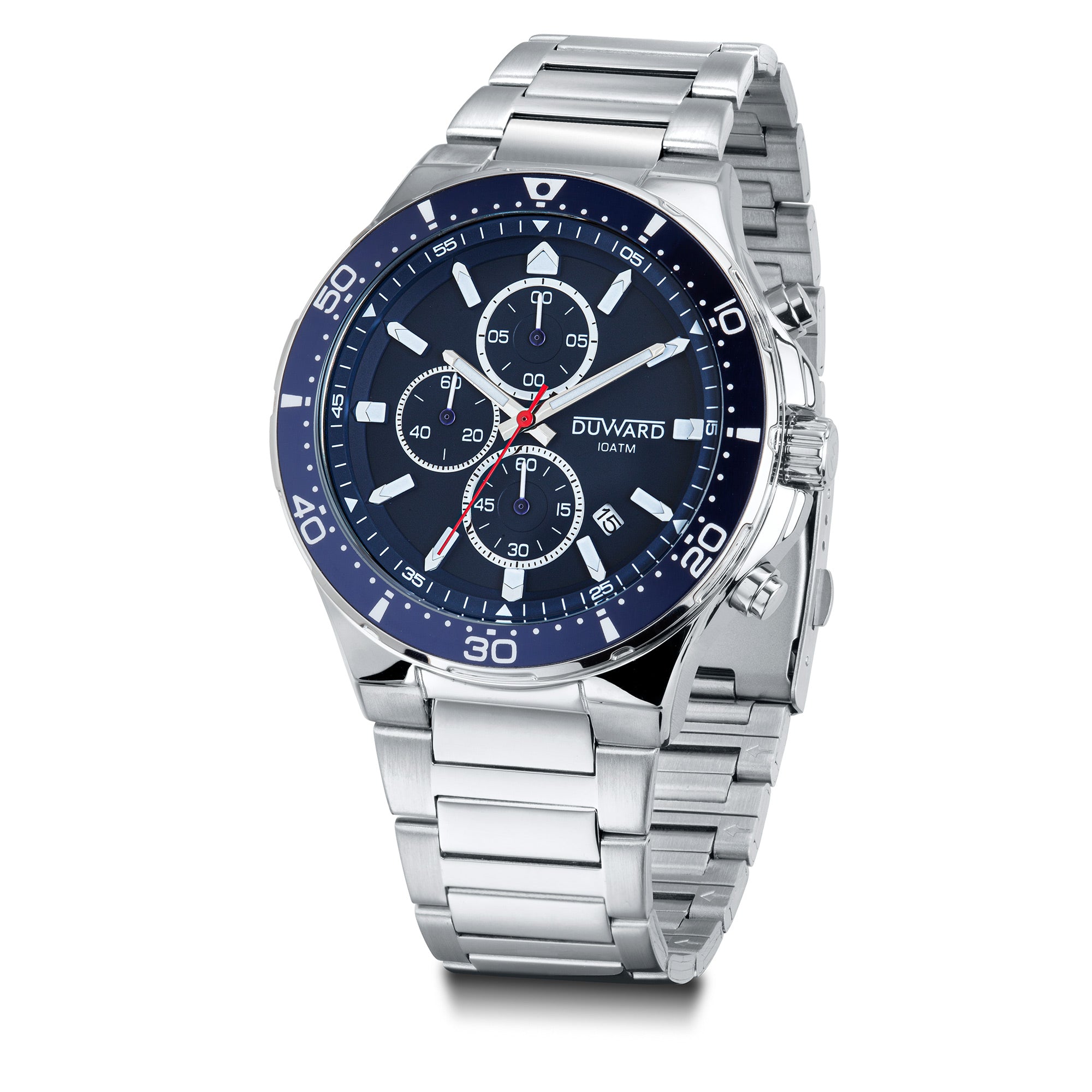 Reloj de Caballero Brazalete de Acero IP.azul