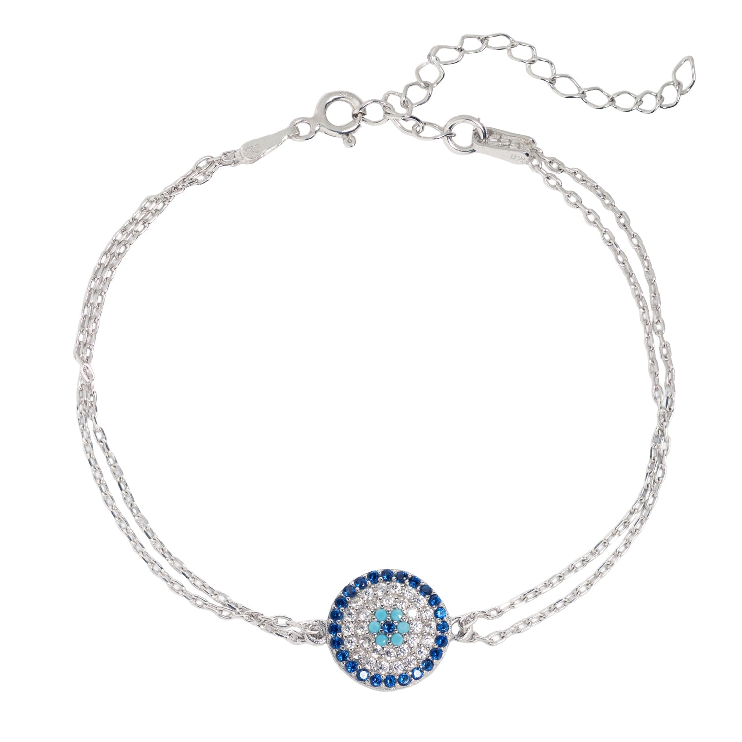PULSERA PLATA DE LEY 925 OJO TURCO