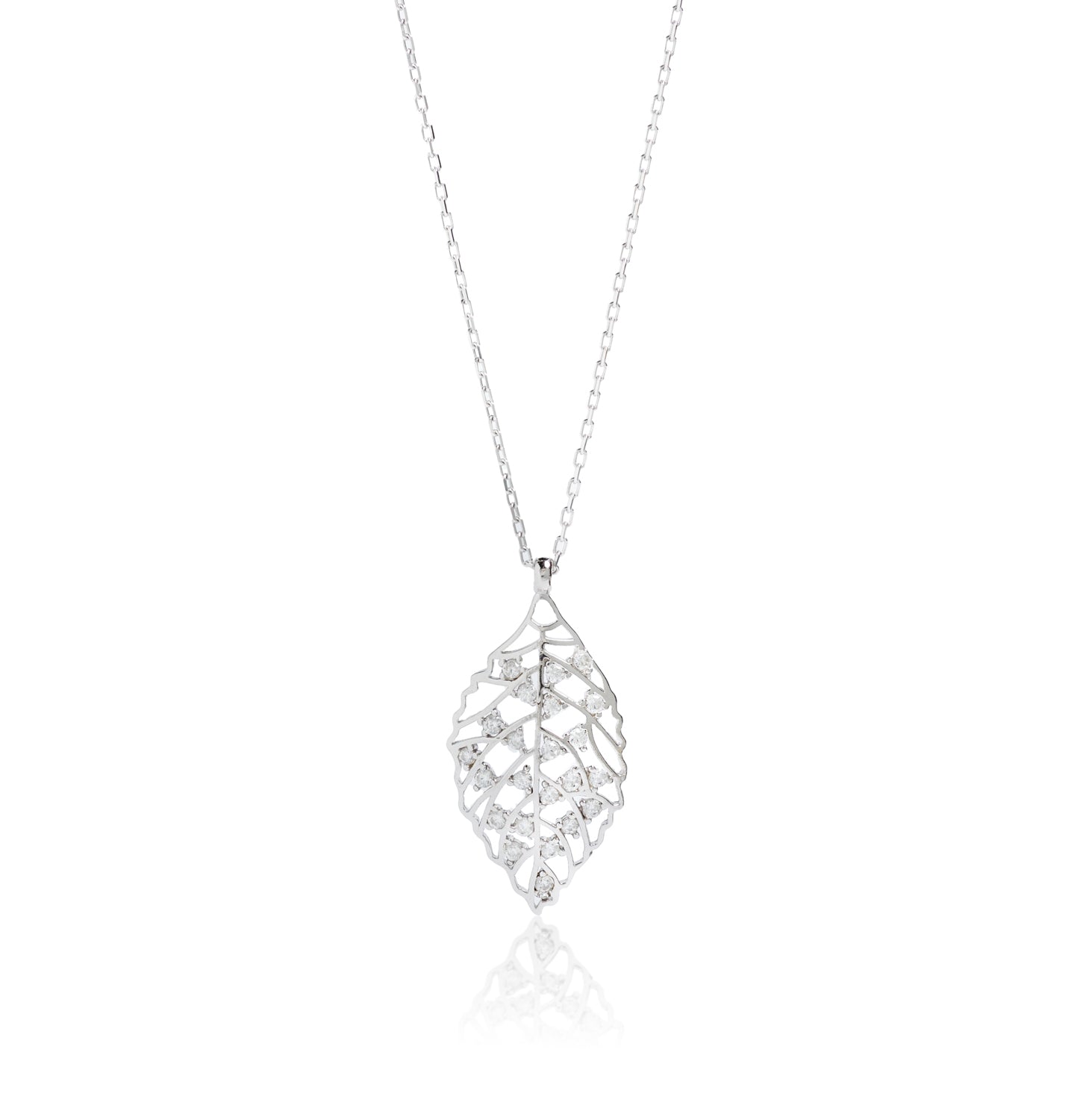 COLLAR PLATA DE LEY 925 RODIADA HOJA
