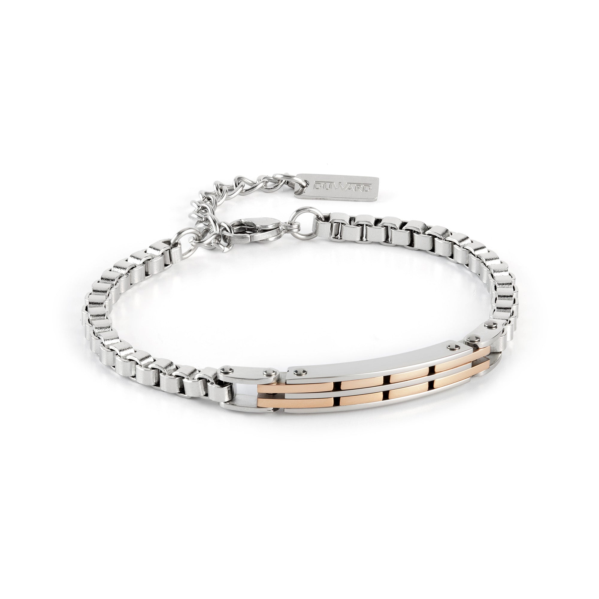 Pulsera de hombre de acero con placa